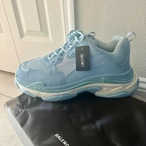 Balenciaga Men's Light Blue Sneakers
